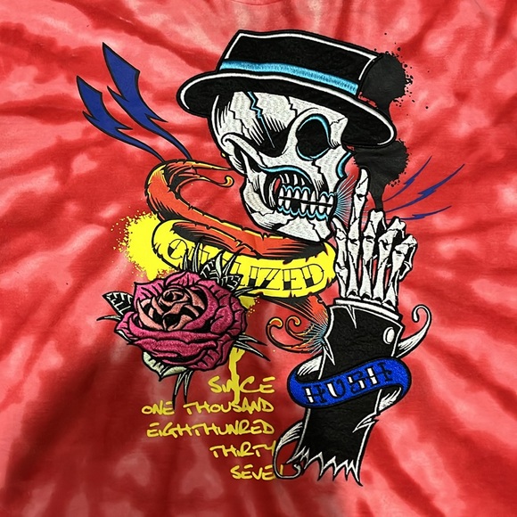 Tie-dye, white and red civilived sweater - Picture 4 of 6